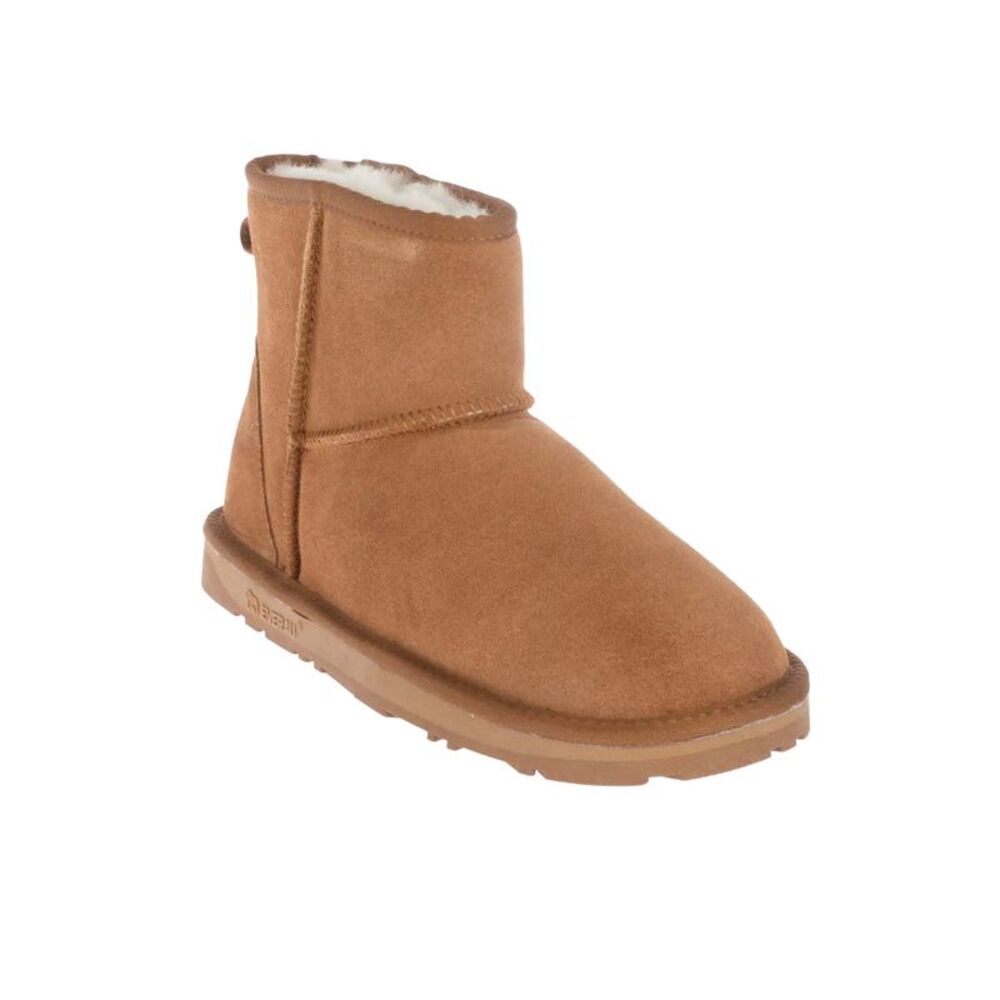 EverAu Womens/Ladies Finch Mini Cow Suede Classic Boots / Chestnut